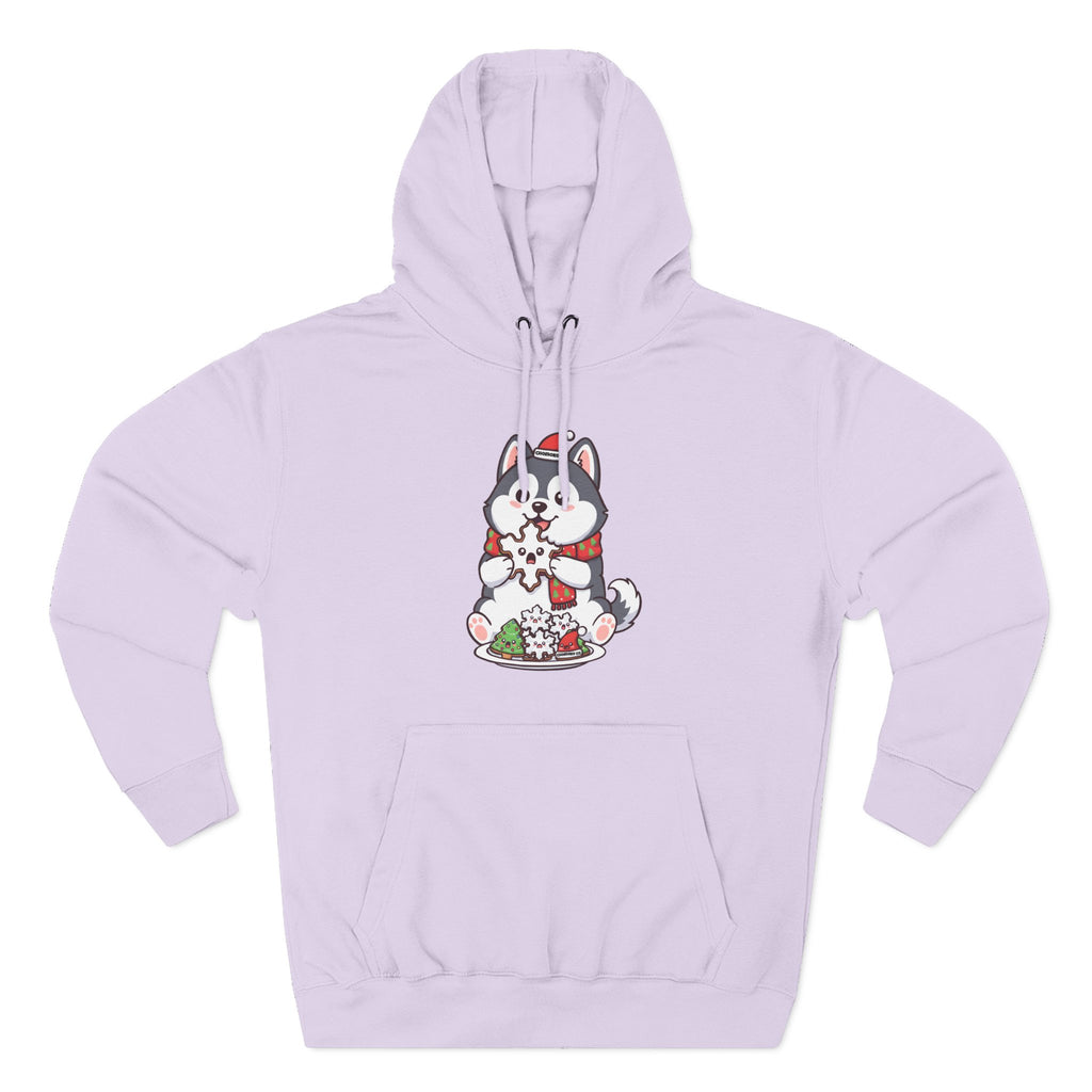 Koda eating Sugar cookies Three-Panel Fleece Hoodie