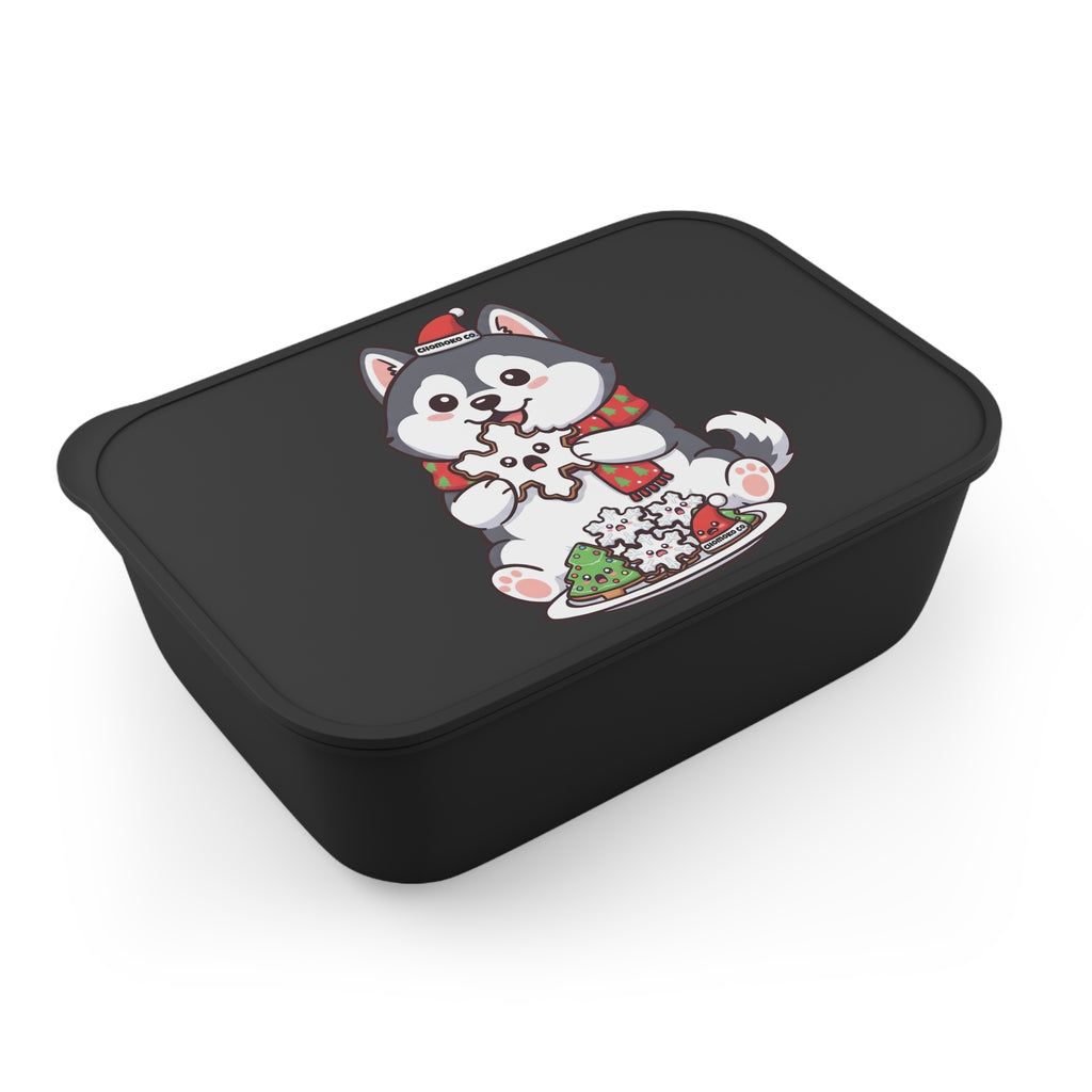 Koda eating Sugar cookies PLA Bento Box with Band and Utensils