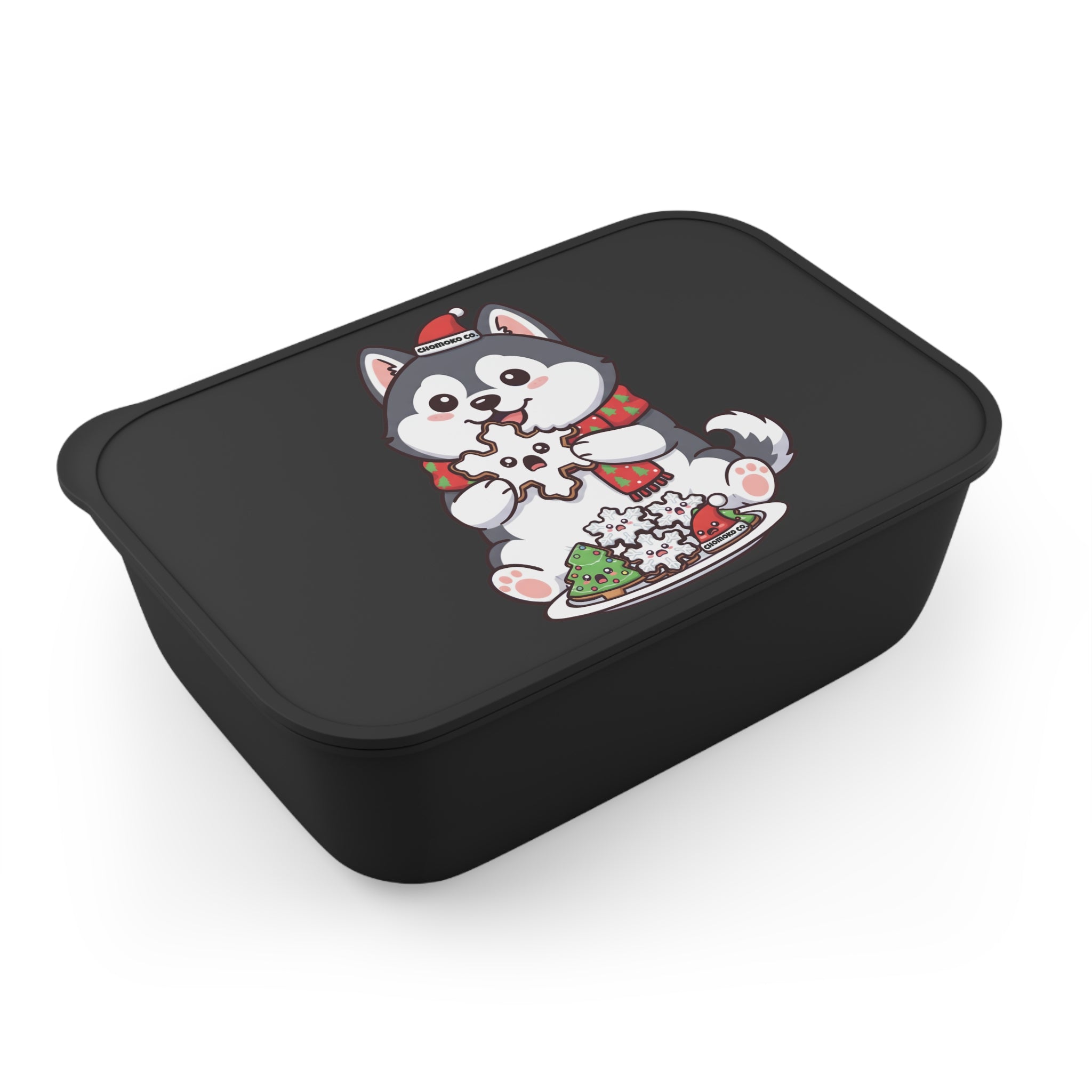 Koda eating Sugar cookies PLA Bento Box with Band and Utensils