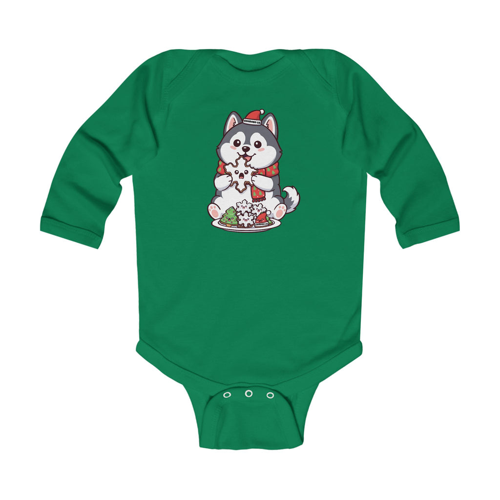 Koda with Christmas Sugar cookies Infant Long Sleeve Bodysuit