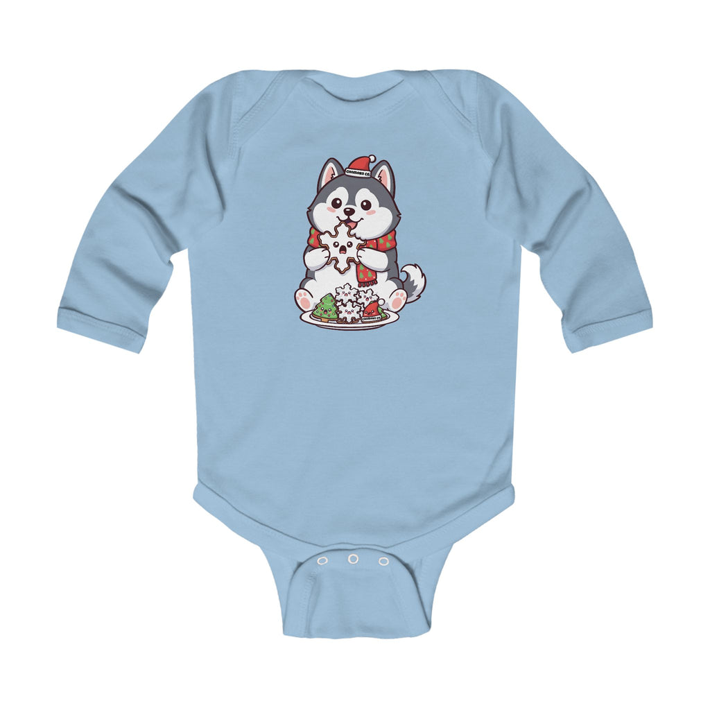 Koda with Christmas Sugar cookies Infant Long Sleeve Bodysuit