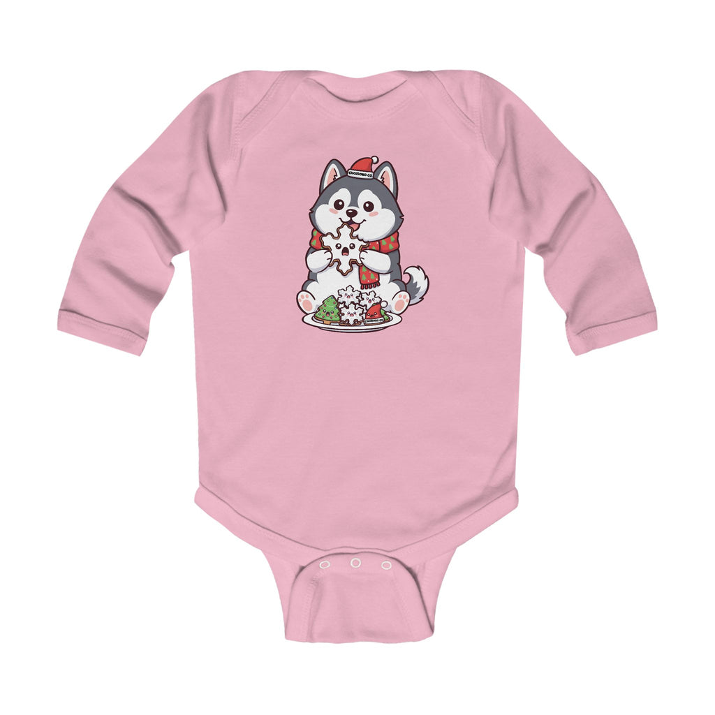 Koda with Christmas Sugar cookies Infant Long Sleeve Bodysuit