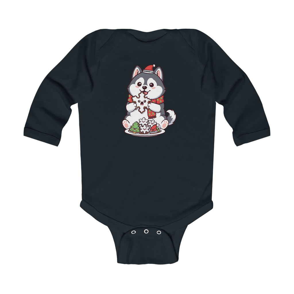 Koda with Christmas Sugar cookies Infant Long Sleeve Bodysuit