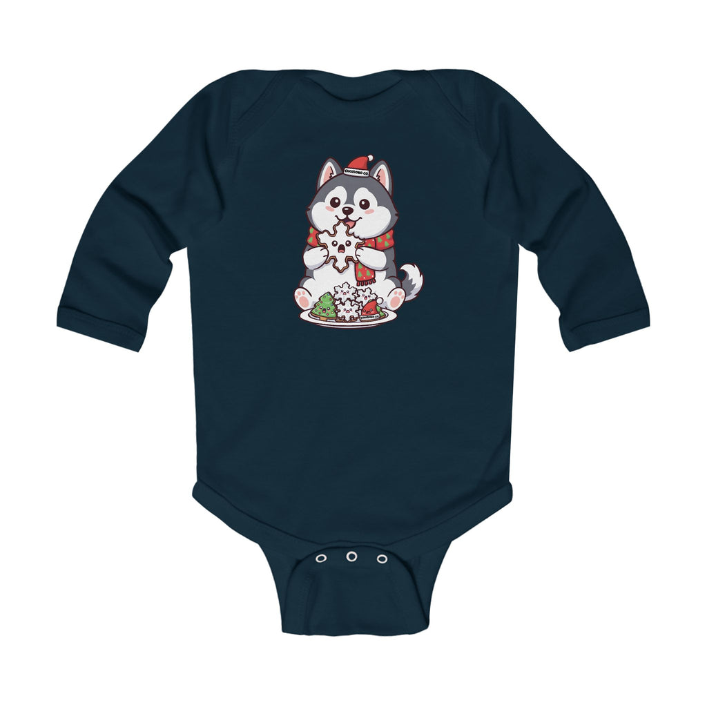 Koda with Christmas Sugar cookies Infant Long Sleeve Bodysuit