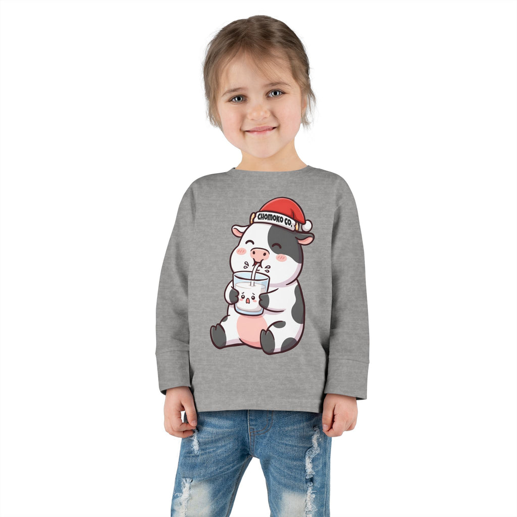Kolby with Santa hat Toddler Long Sleeve Tee