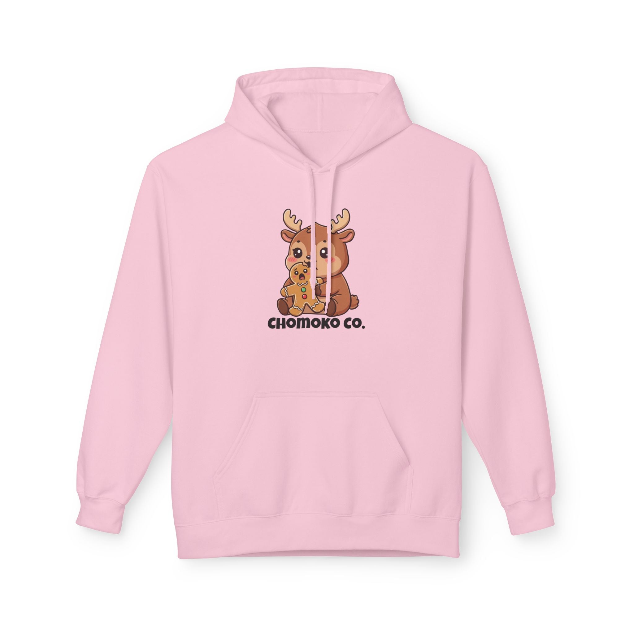 Haru eating a Gingerbread Man Unisex Midweight Softstyle Fleece Hoodie