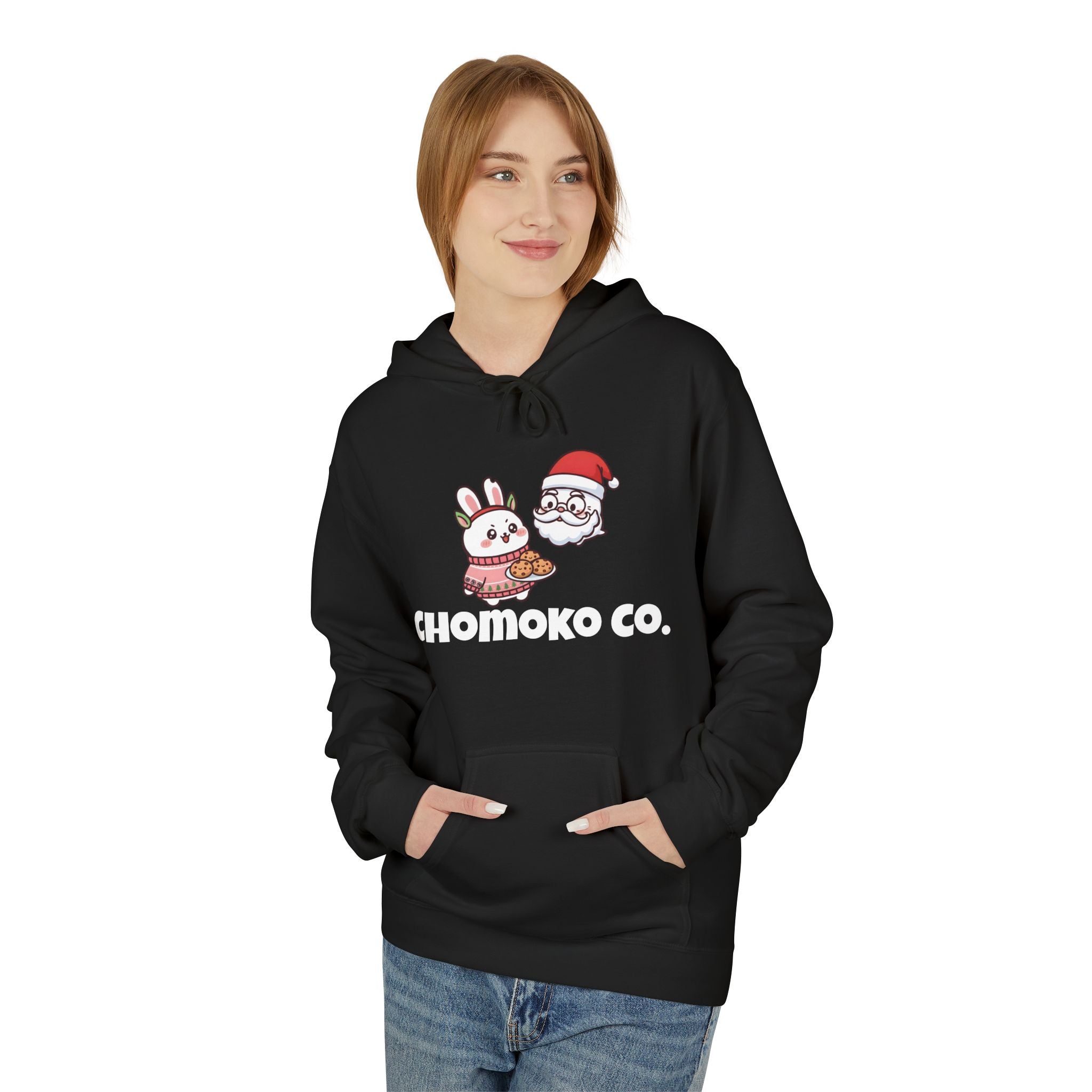 Chomoko and Santa Oji Unisex Midweight Softstyle Fleece Hoodie