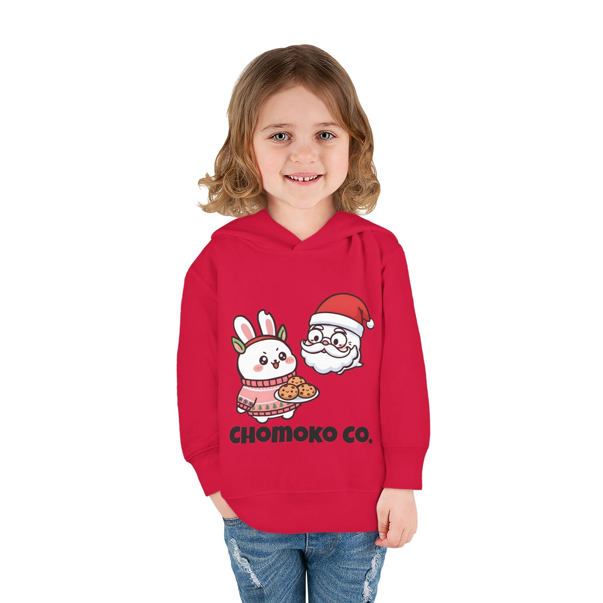 Chomoko and Santa Oji Toddler Pullover Fleece Hoodie