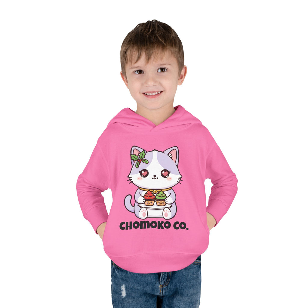 Nori with Christmas Cupcakes Toddler Pullover Fleece Hoodie