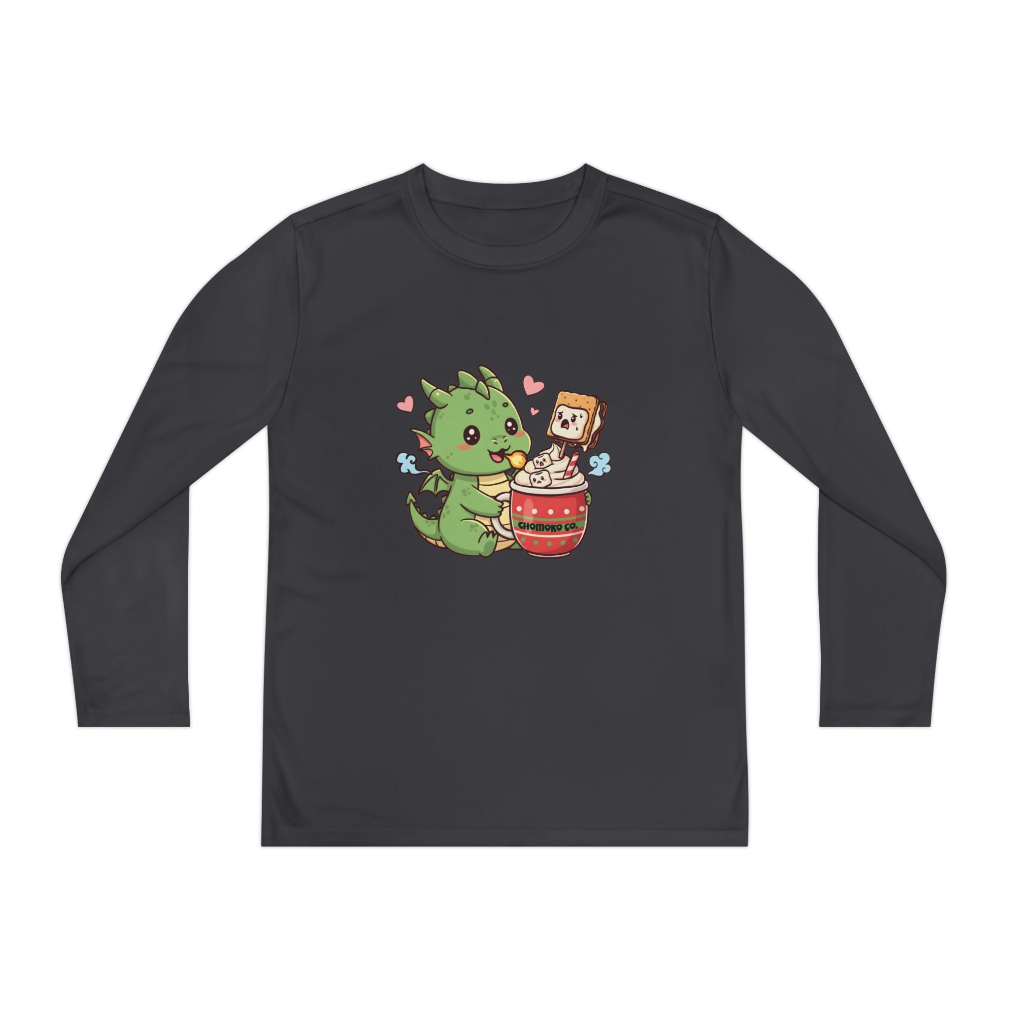 Rinzu drinking Hot chocolate Youth Long Sleeve Competitor Tee