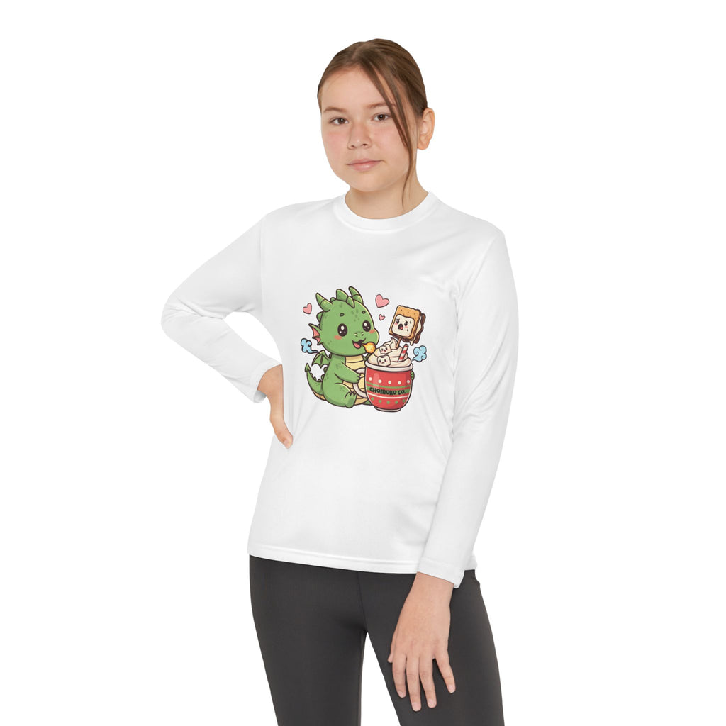 Rinzu drinking Hot chocolate Youth Long Sleeve Competitor Tee