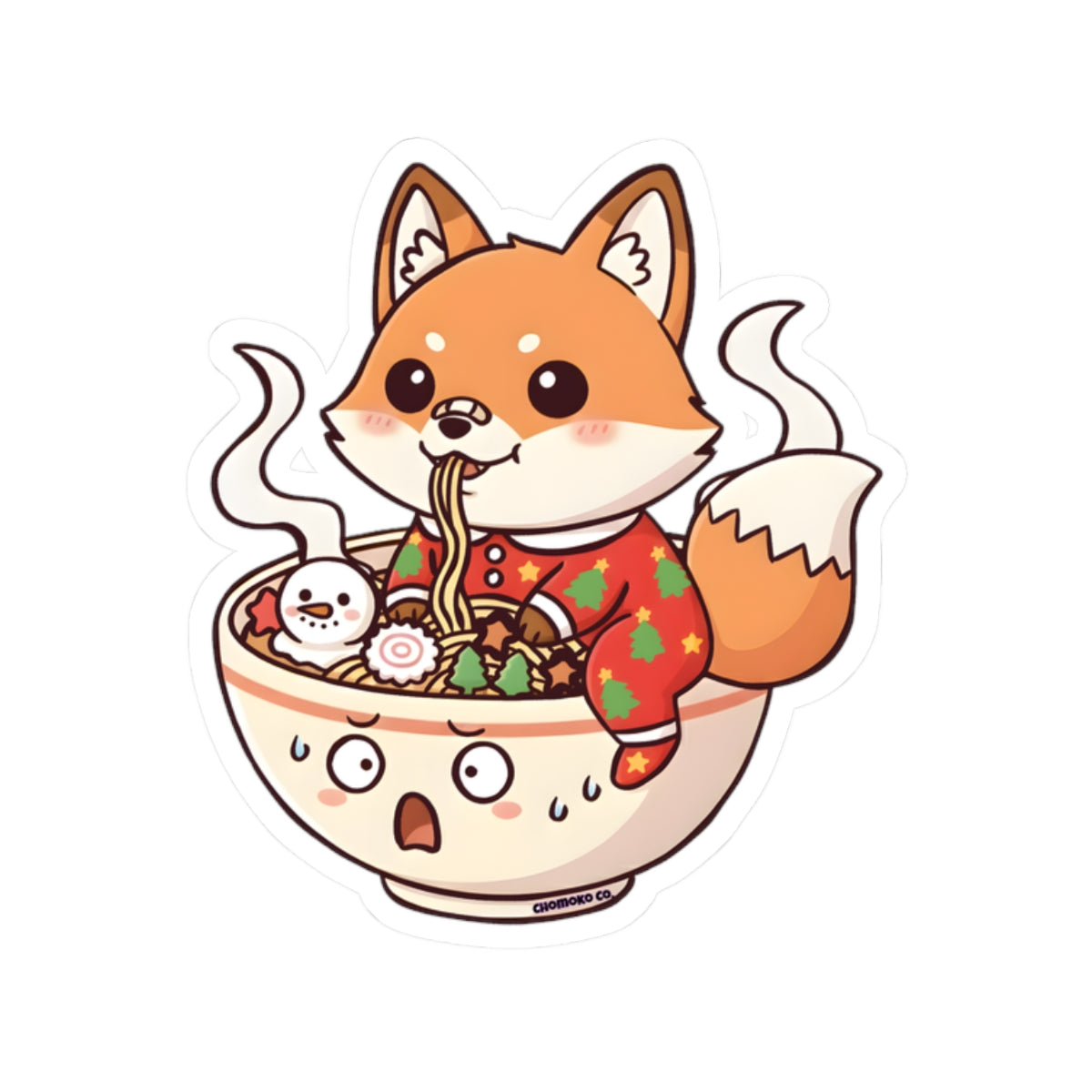 Sumi in Christmas pajamas Kiss-Cut Sticker