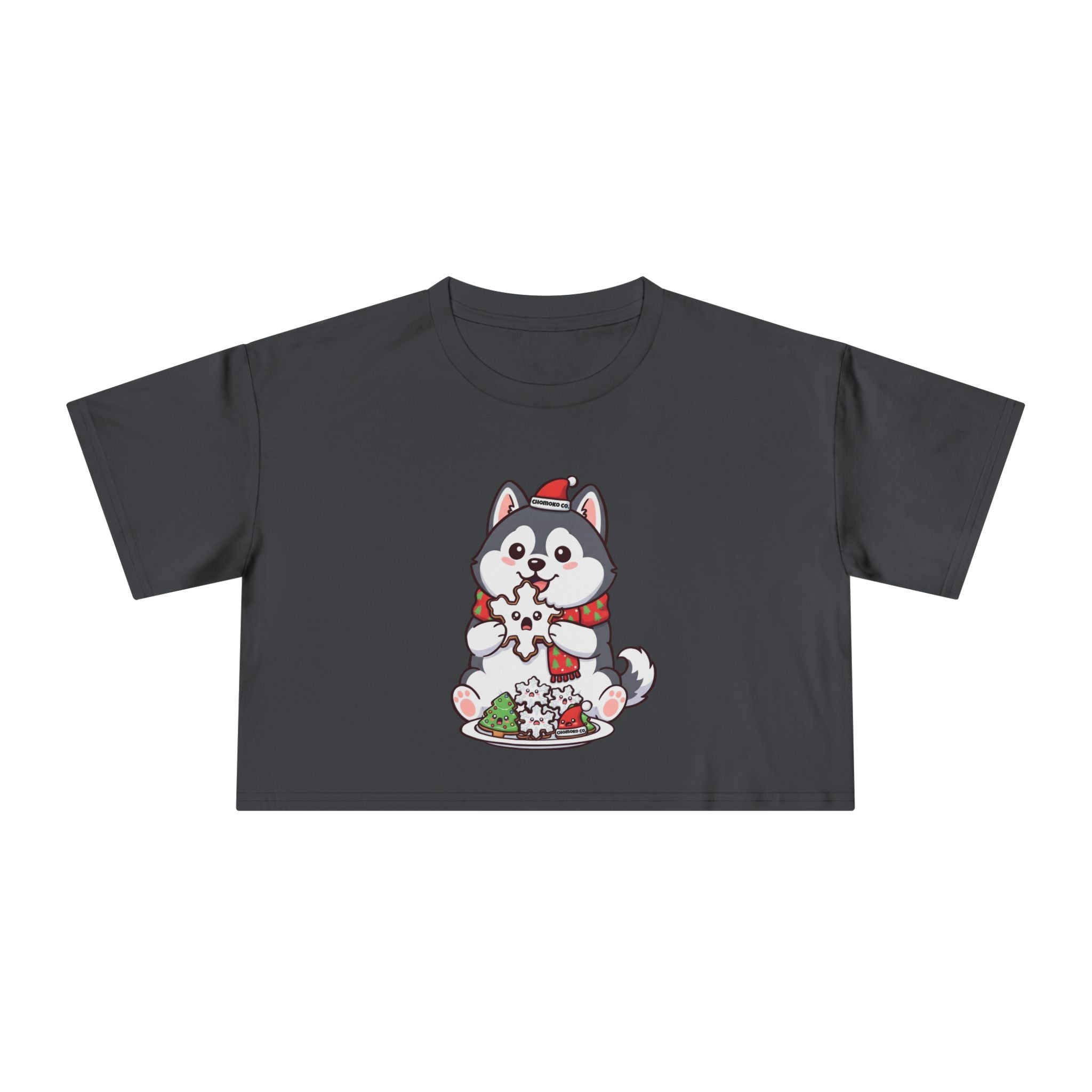 Koda eating Sugar cookies Women's Crop Tee