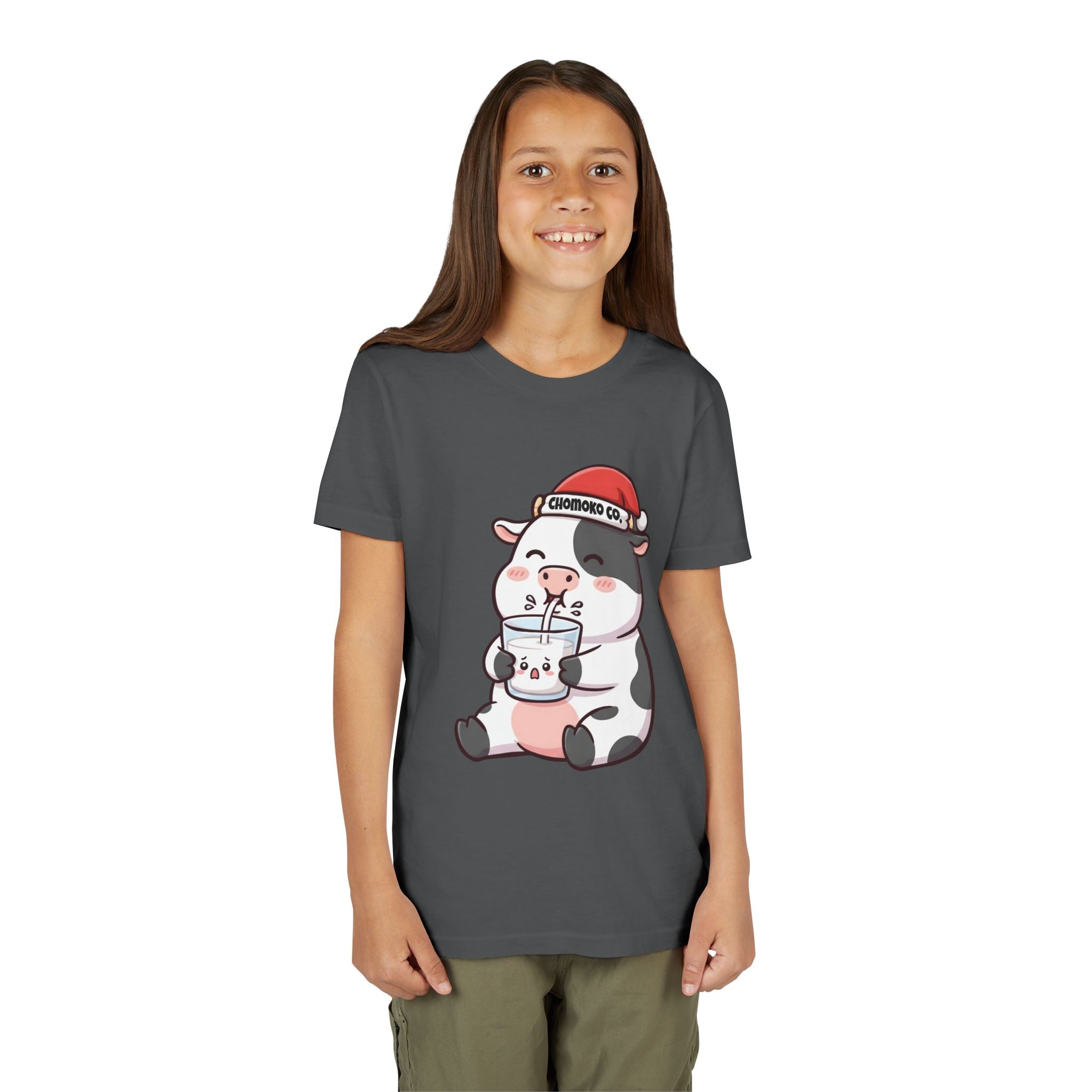 Kolby with Santa hat Youth Short Sleeve Tee