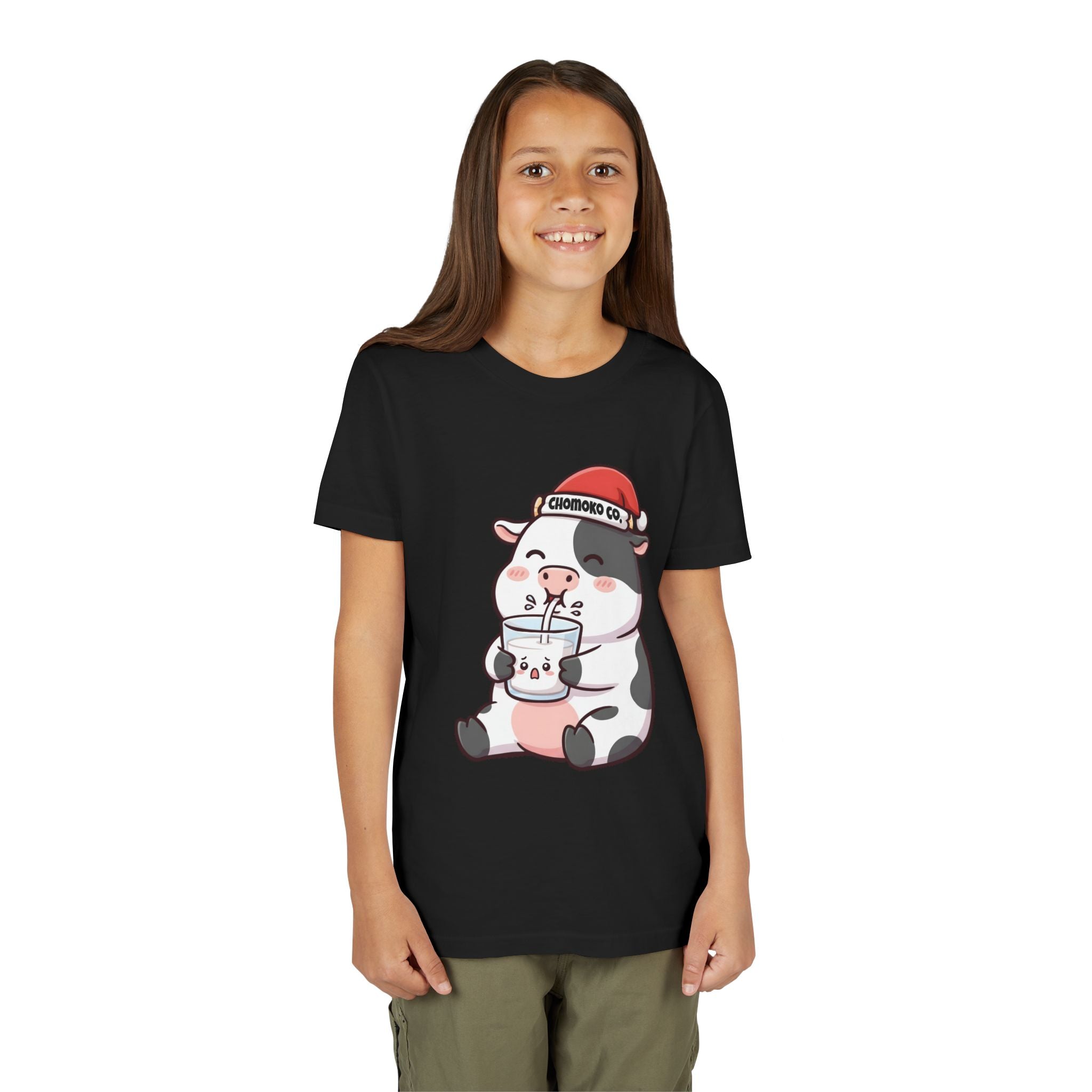 Kolby with Santa hat Youth Short Sleeve Tee