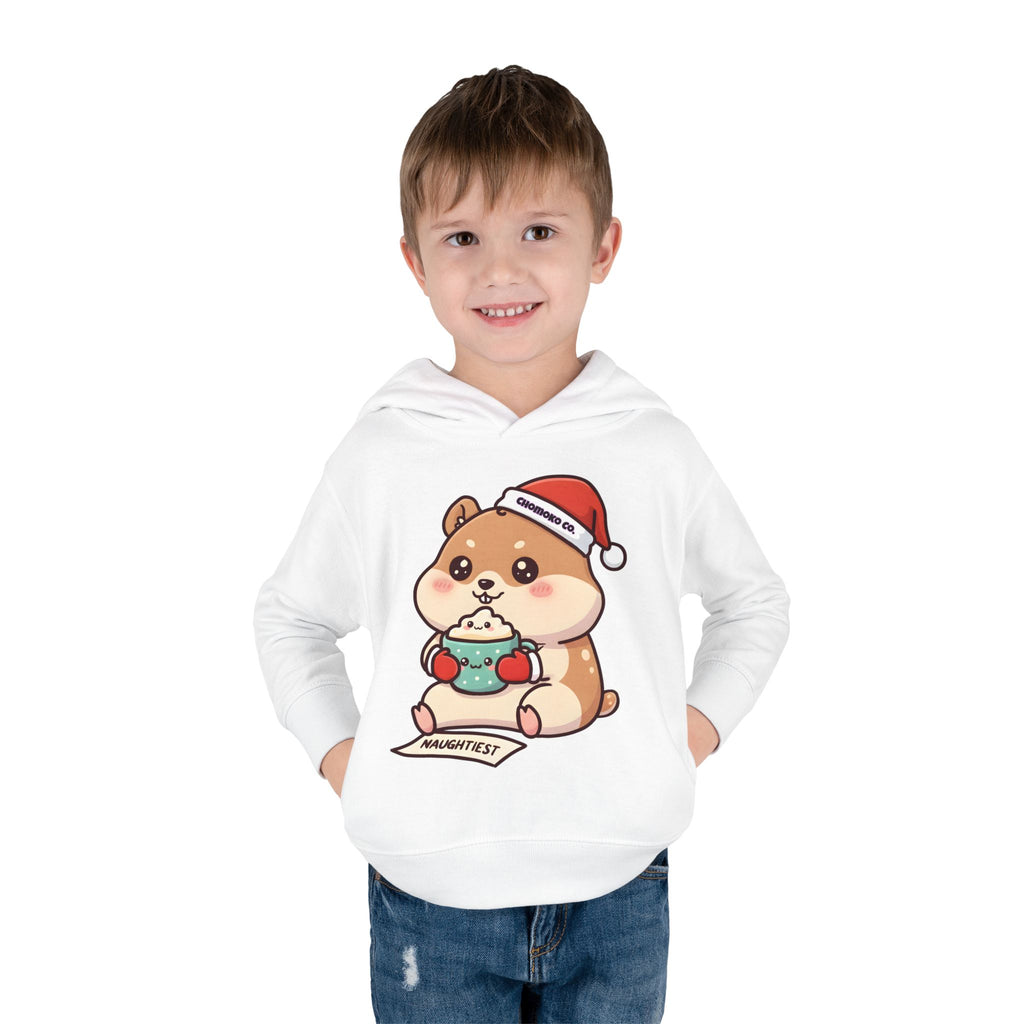 Atsu drinking Eggnog Toddler Pullover Fleece Hoodie