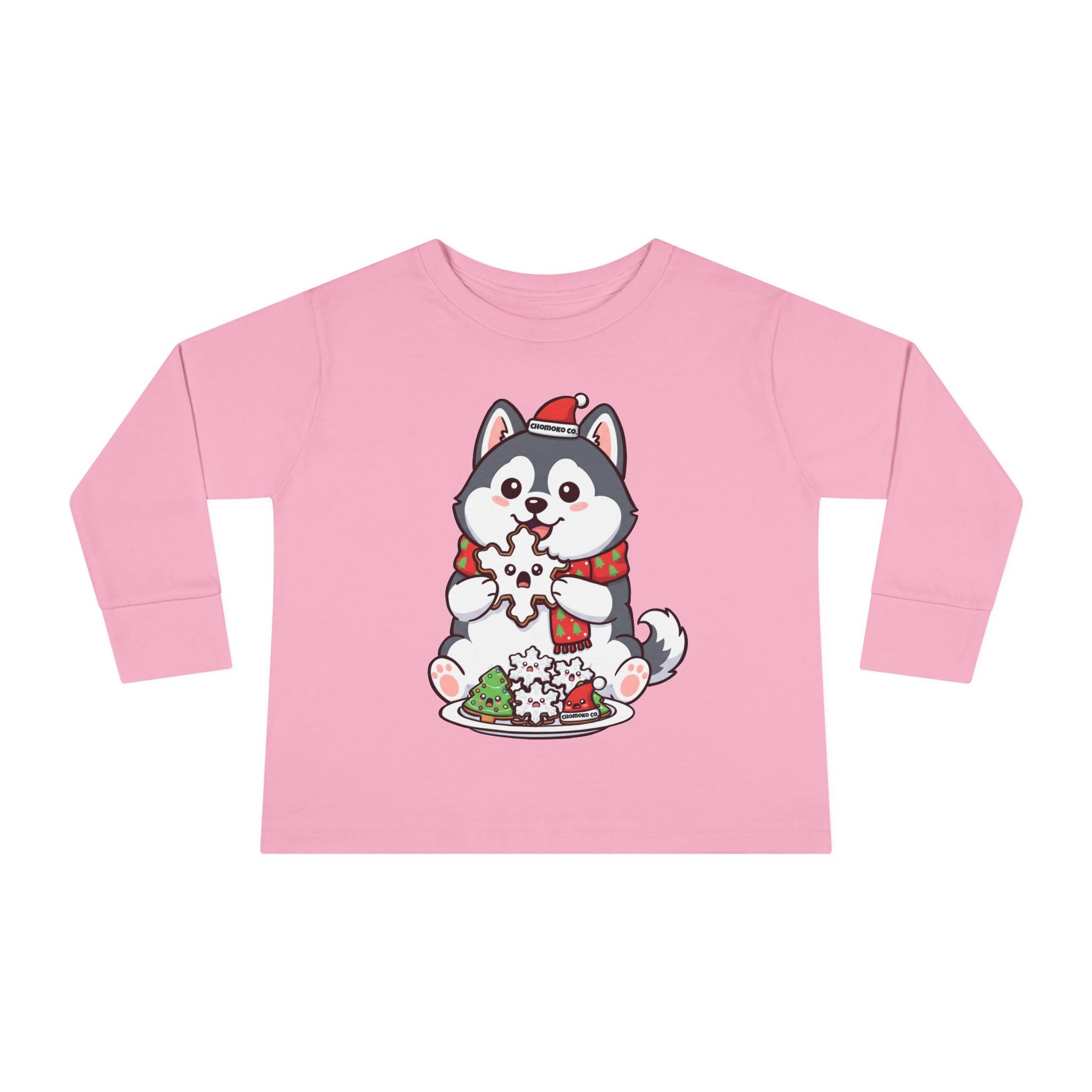 Koda eating Sugar cookies Toddler Long Sleeve Tee