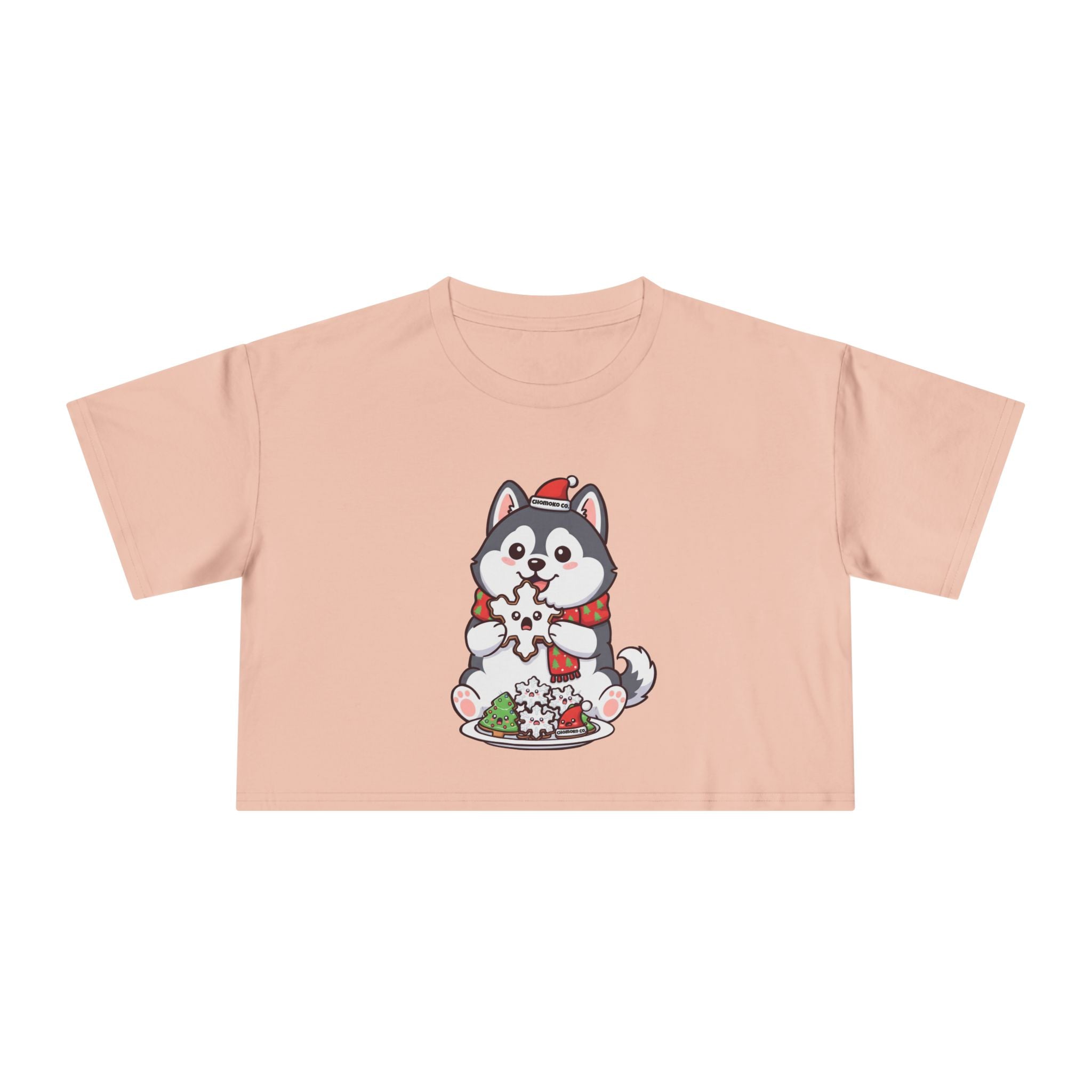 Koda eating Sugar cookies Women's Crop Tee