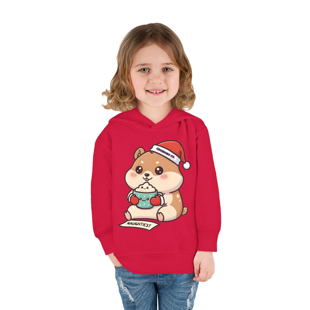 Atsu drinking Eggnog Toddler Pullover Fleece Hoodie