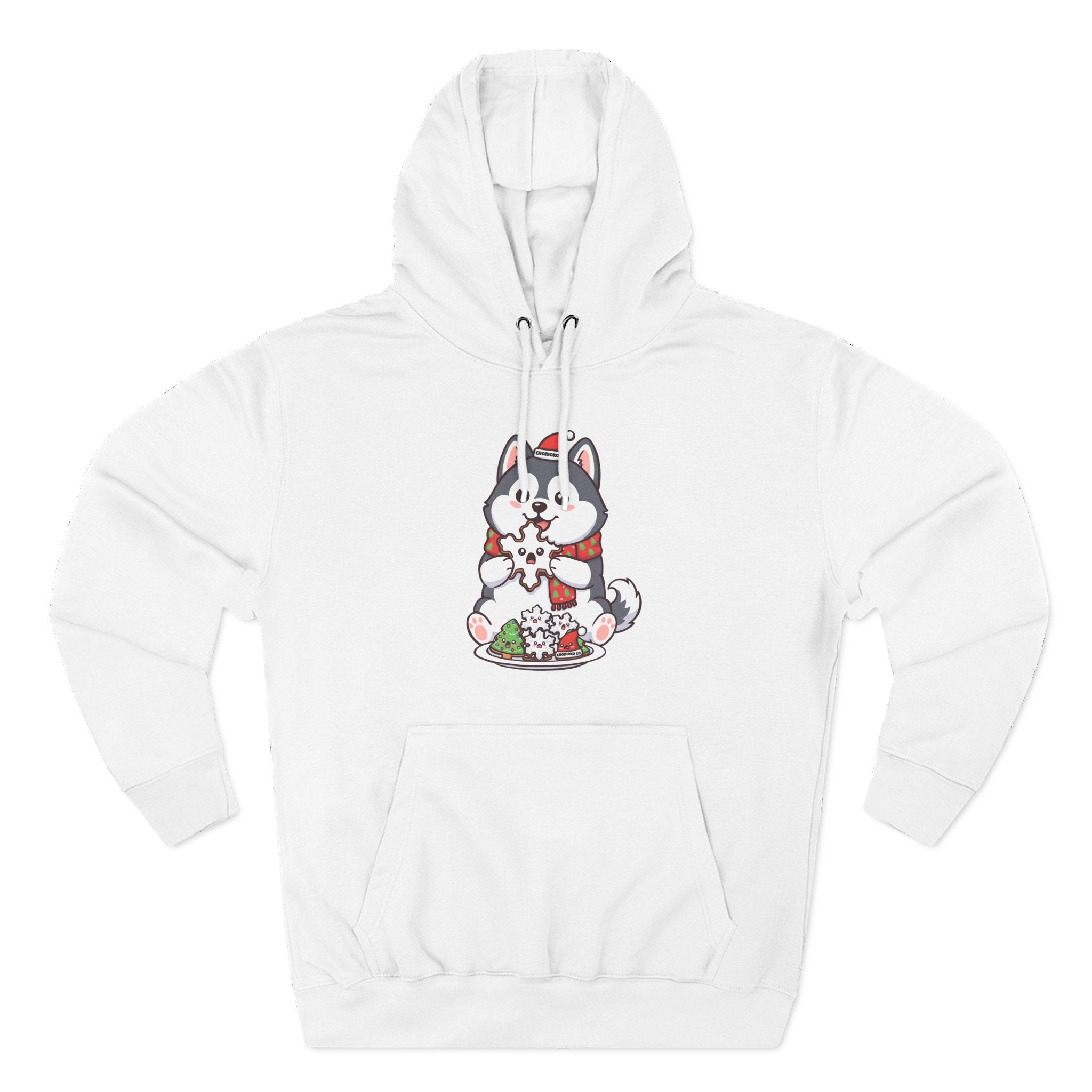 Koda eating Sugar cookies Three-Panel Fleece Hoodie