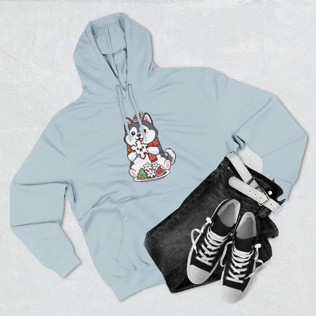 Koda eating Sugar cookies Three-Panel Fleece Hoodie