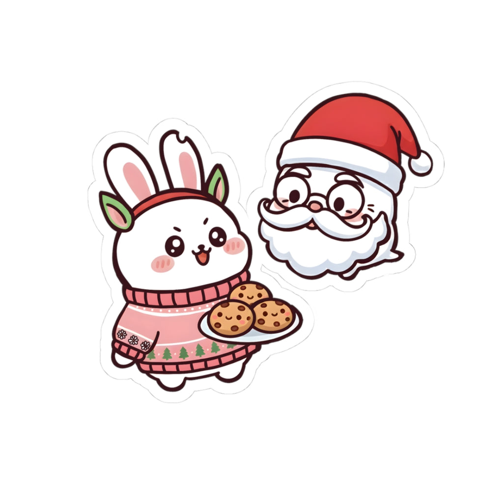 Chomoko and Oji Christmas Kiss-Cut Stickers
