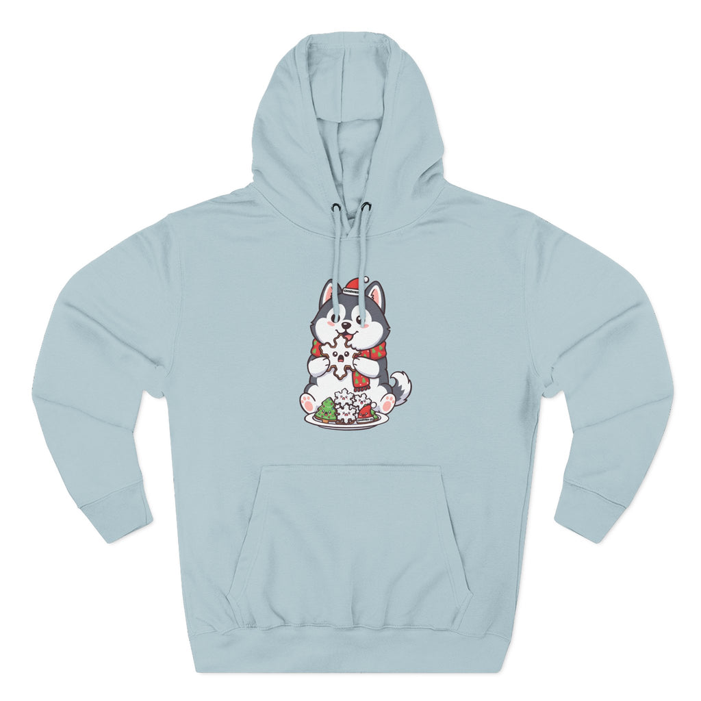 Koda eating Sugar cookies Three-Panel Fleece Hoodie