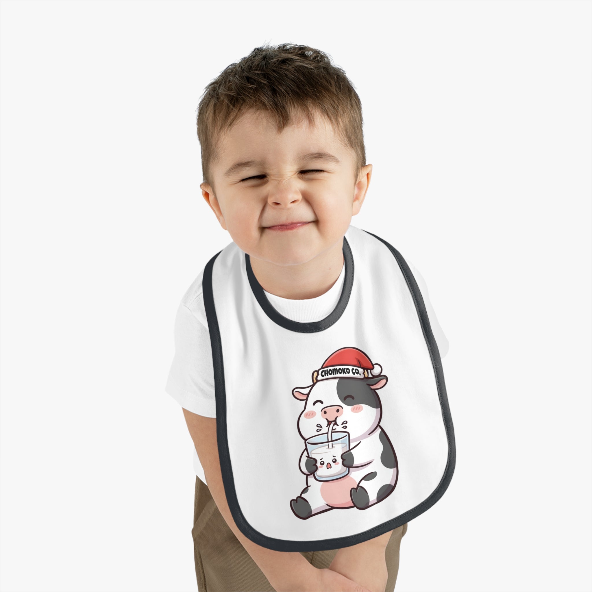 Kolby with Santa hat Baby Bib