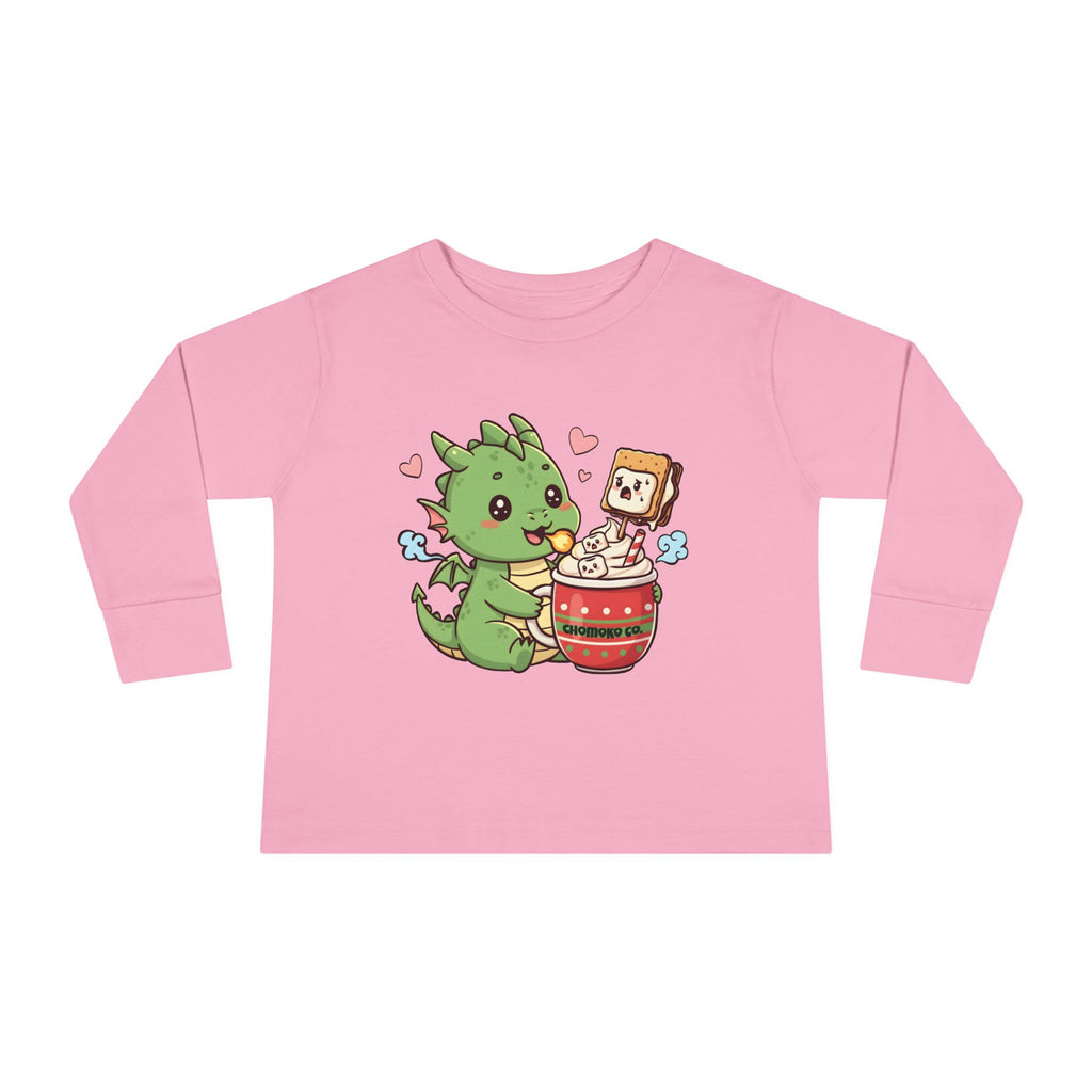 Rinzu drinking Hot chocolate Toddler Long Sleeve Tee