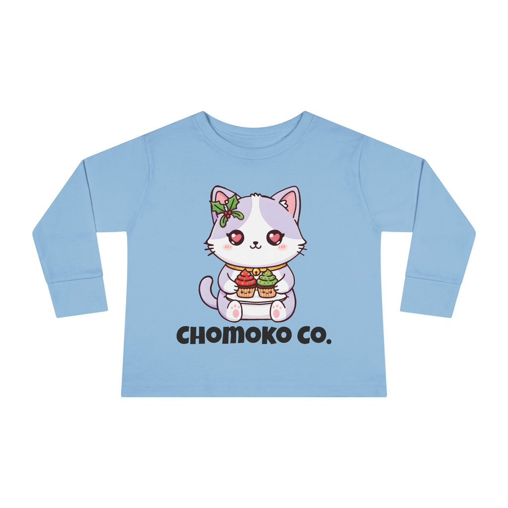 Nori with Christmas Cupcakes Toddler Long Sleeve Tee