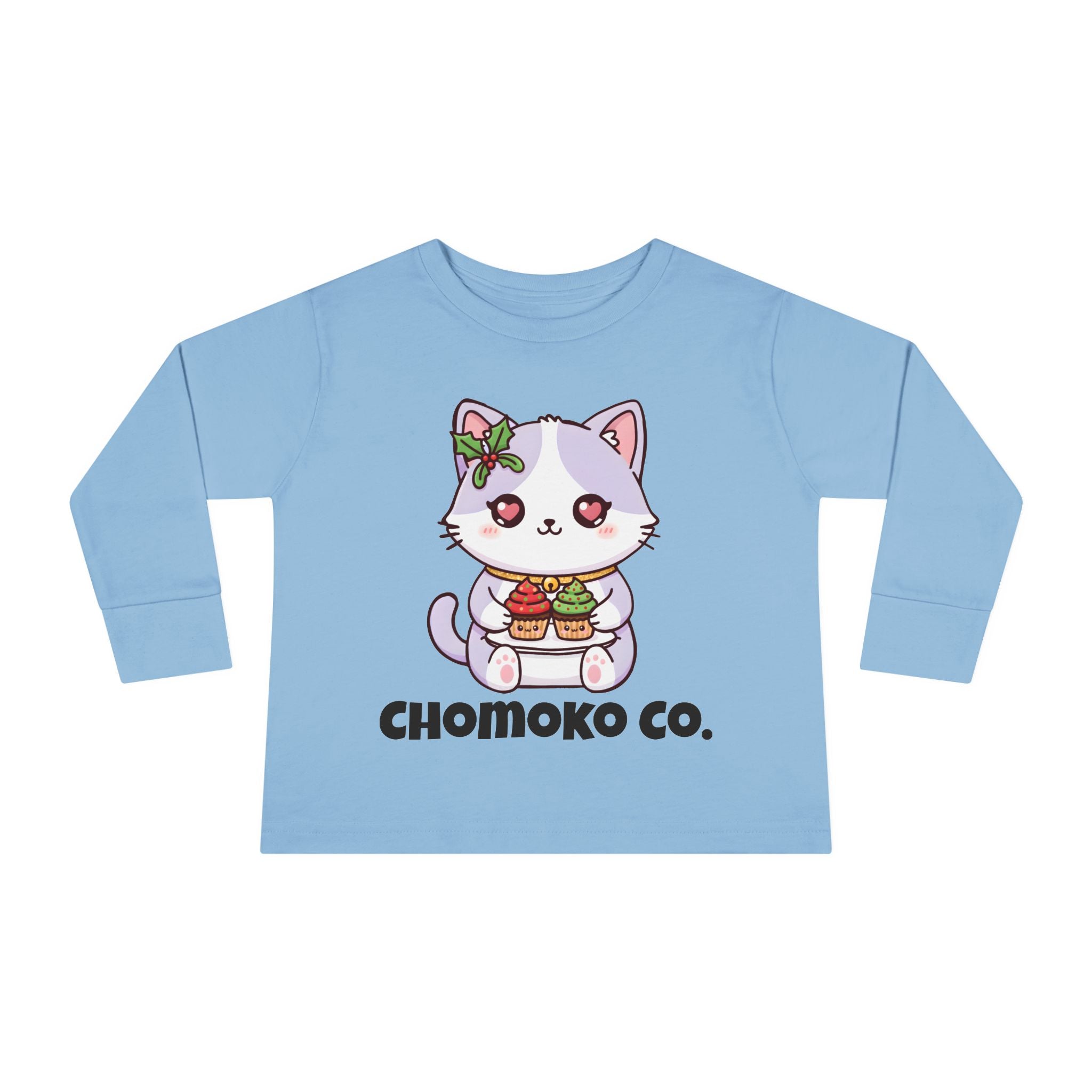 Nori with Christmas Cupcakes Toddler Long Sleeve Tee