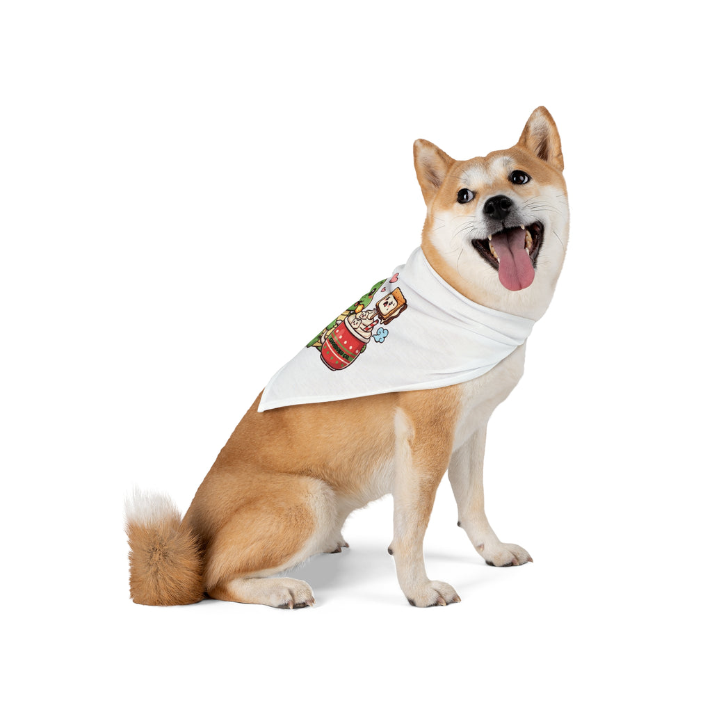 Rinzu drinking smores hot chocolate Pet Bandana