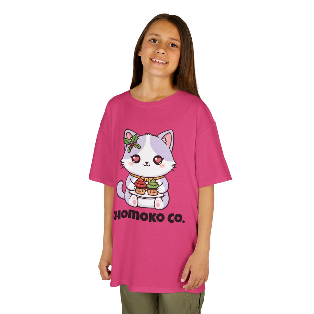 Nori with Christmas Cupcakes Kids Heavy Cotton™ Tee