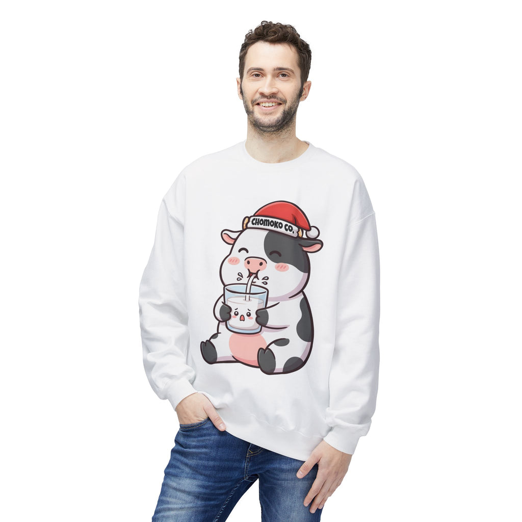 Kolby with Santa hat Unisex Midweight Softstyle Fleece Crewneck Sweatshirt