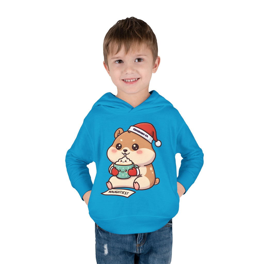 Atsu drinking Eggnog Toddler Pullover Fleece Hoodie
