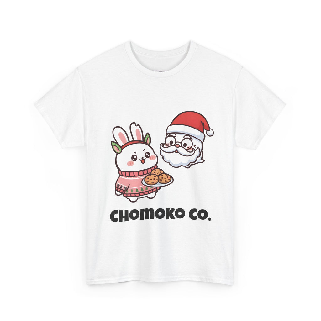 Chomoko and Oji Cookie Sharing Tee | Christmas Cute Holiday Shirt