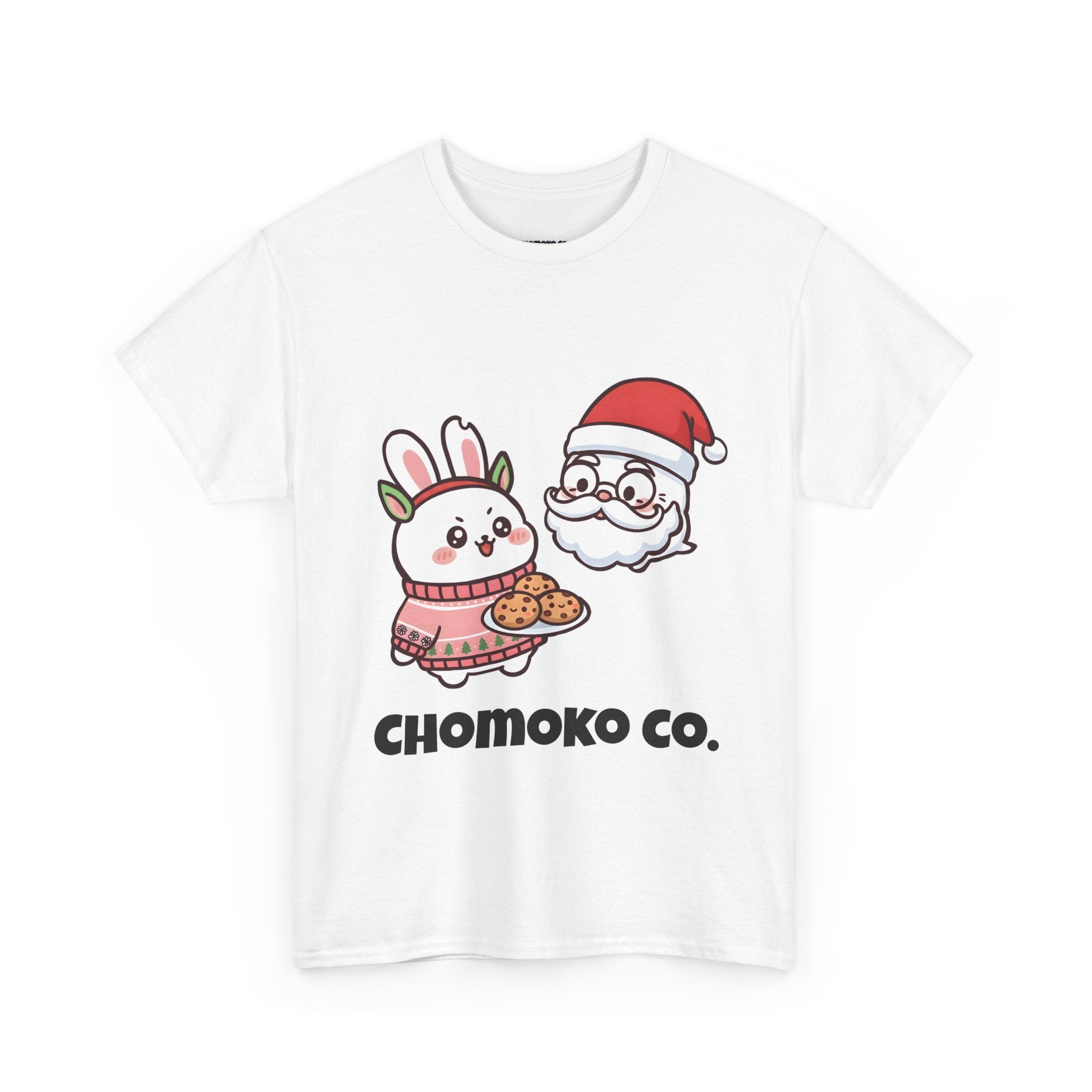 Chomoko and Oji Cookie Sharing Tee | Christmas Cute Holiday Shirt