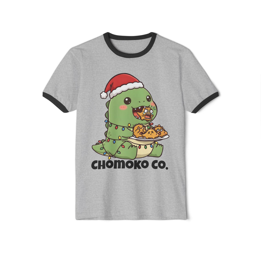 Tatsu with Christmas lights Unisex Cotton Ringer T-Shirt