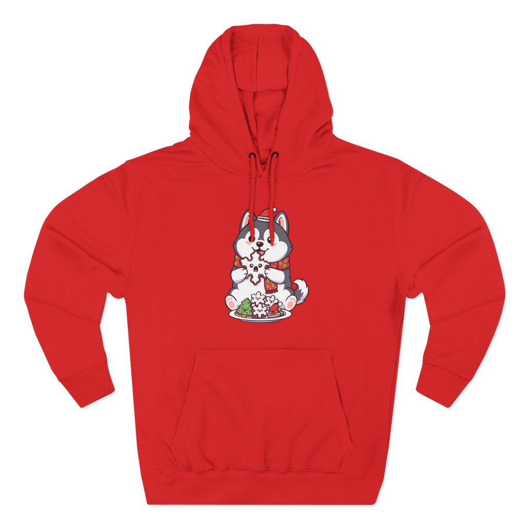 Koda eating Sugar cookies Three-Panel Fleece Hoodie