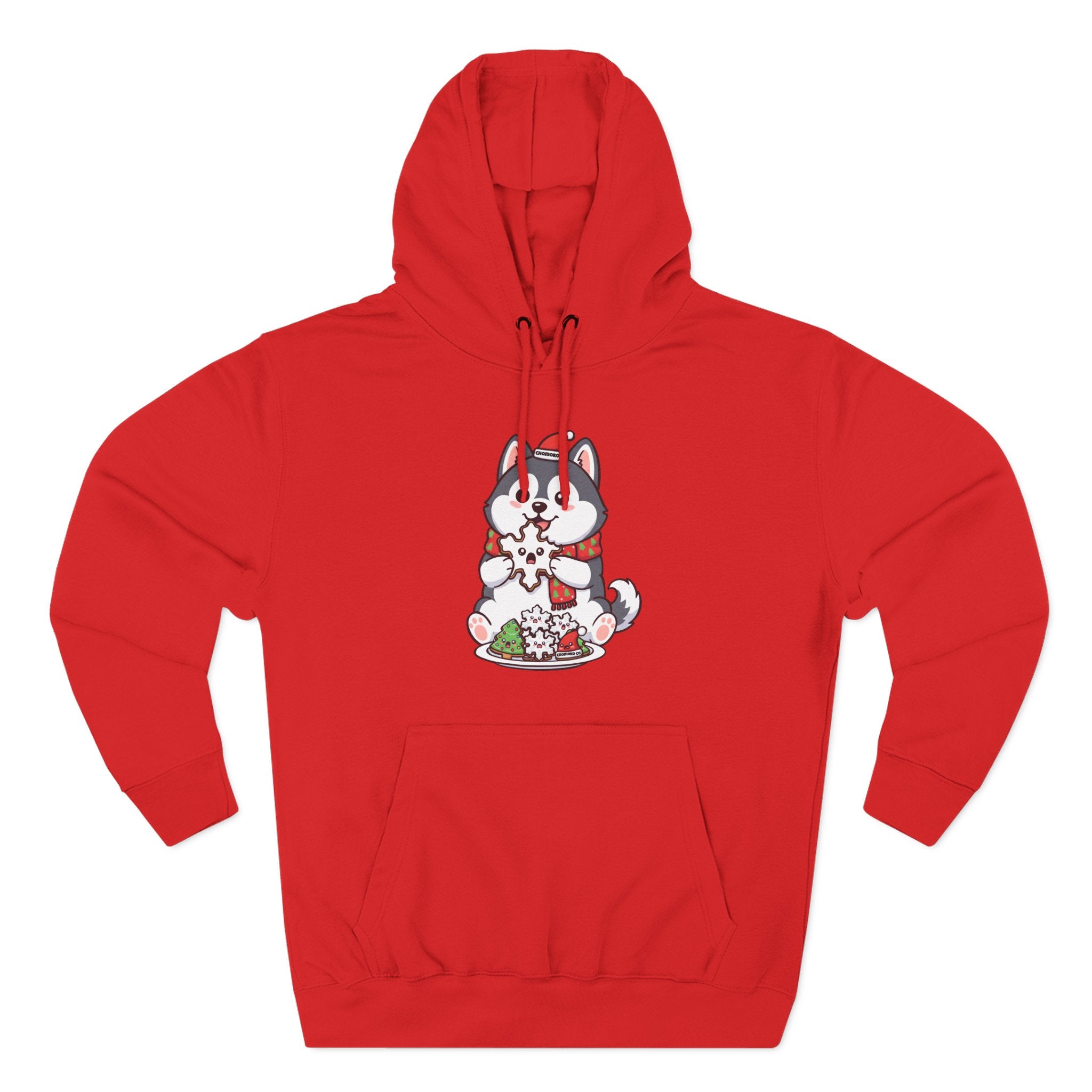 Koda eating Sugar cookies Three-Panel Fleece Hoodie