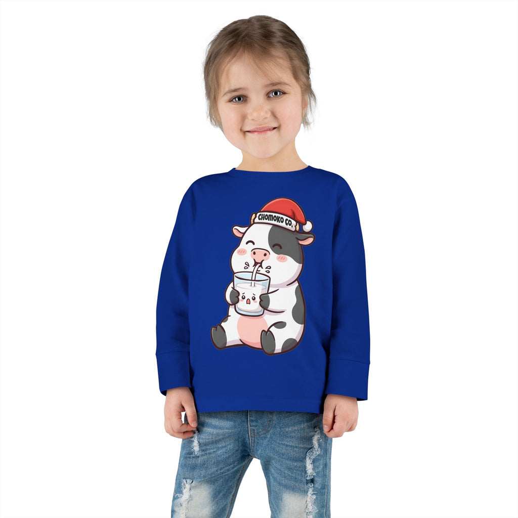 Kolby with Santa hat Toddler Long Sleeve Tee