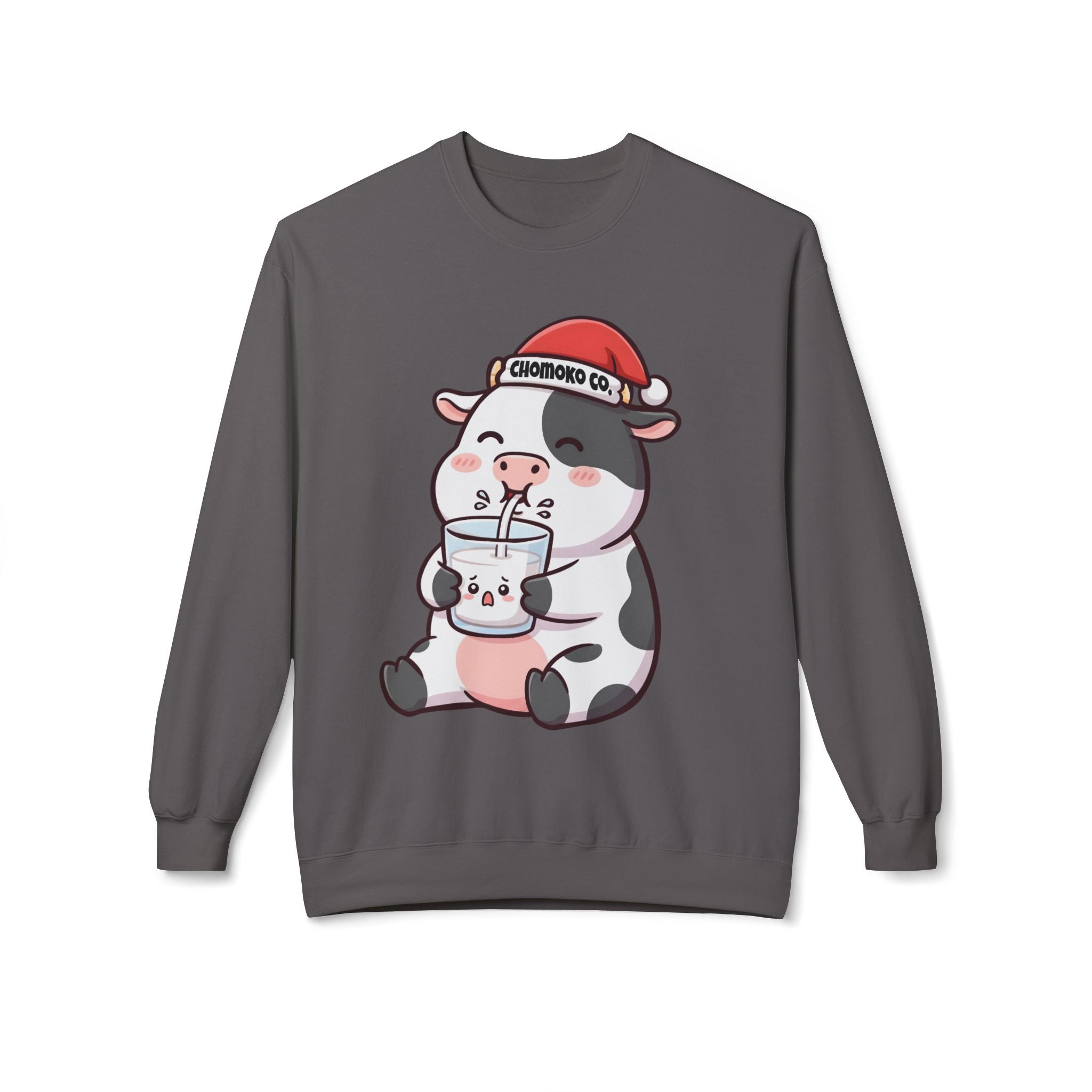 Kolby with Santa hat Unisex Midweight Softstyle Fleece Crewneck Sweatshirt