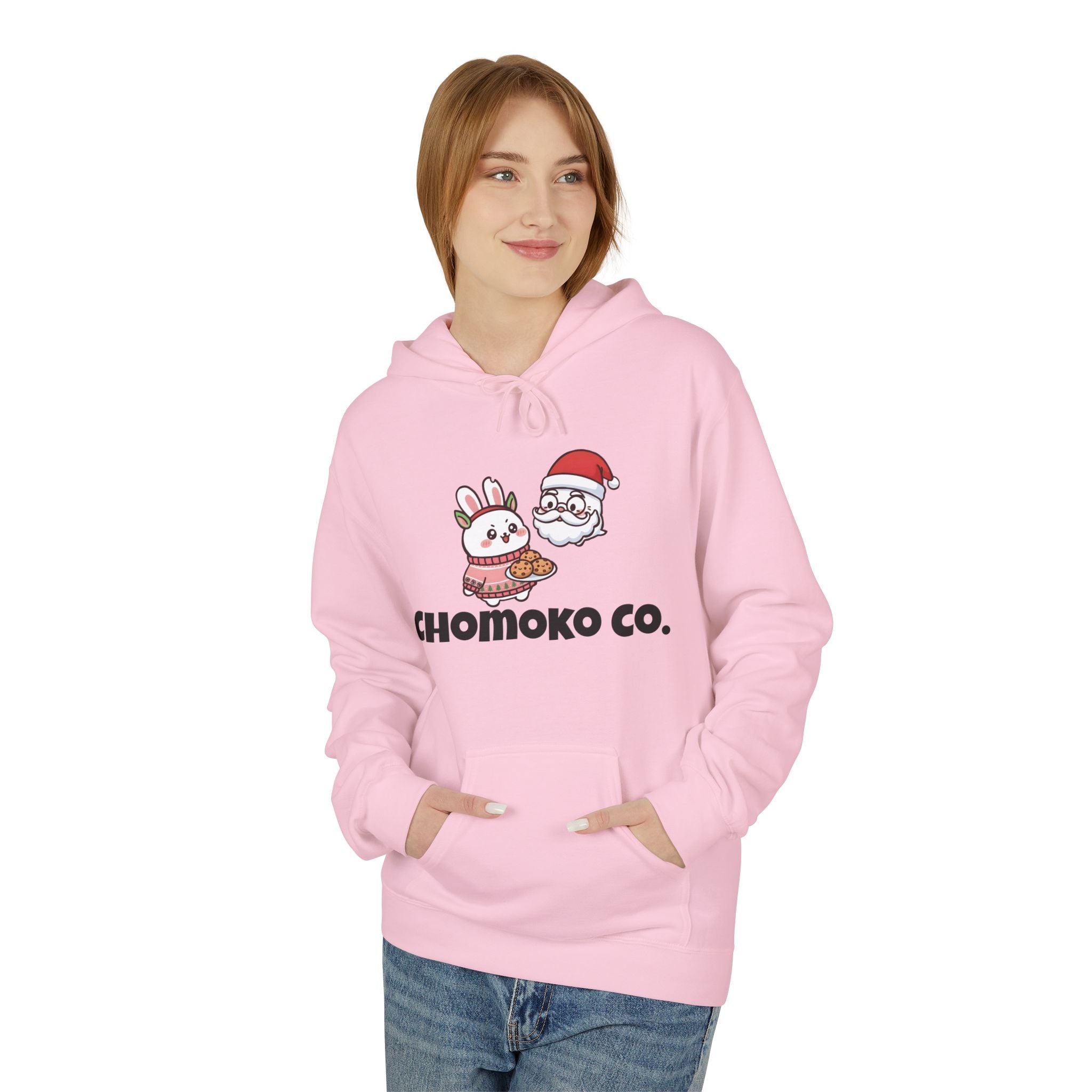 Chomoko and Santa Oji Unisex Midweight Softstyle Fleece Hoodie