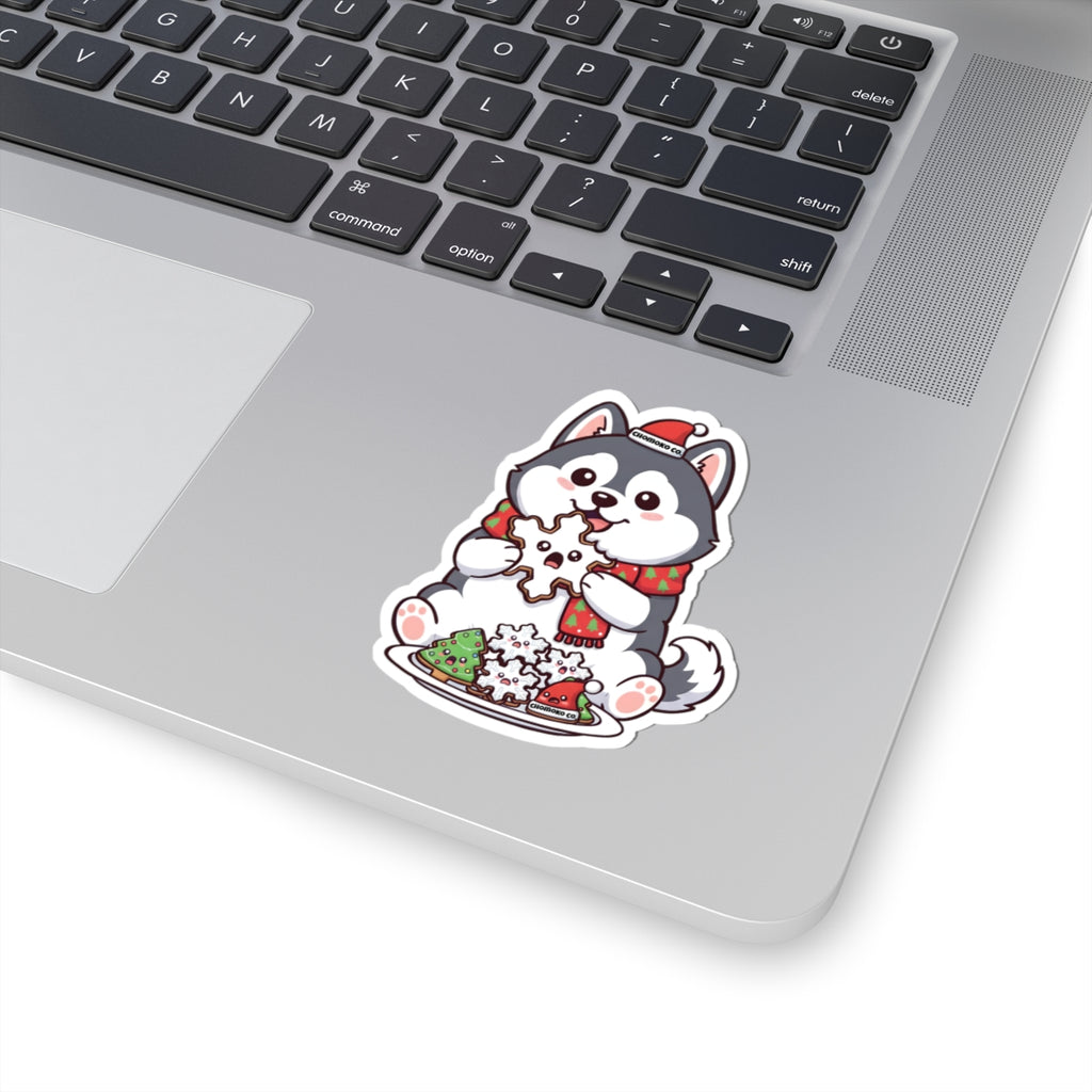 Koda eating Sugar cookies Kiss-Cut Stickers