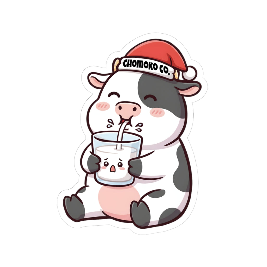 Kolby with Santa hat Kiss-Cut Sticker