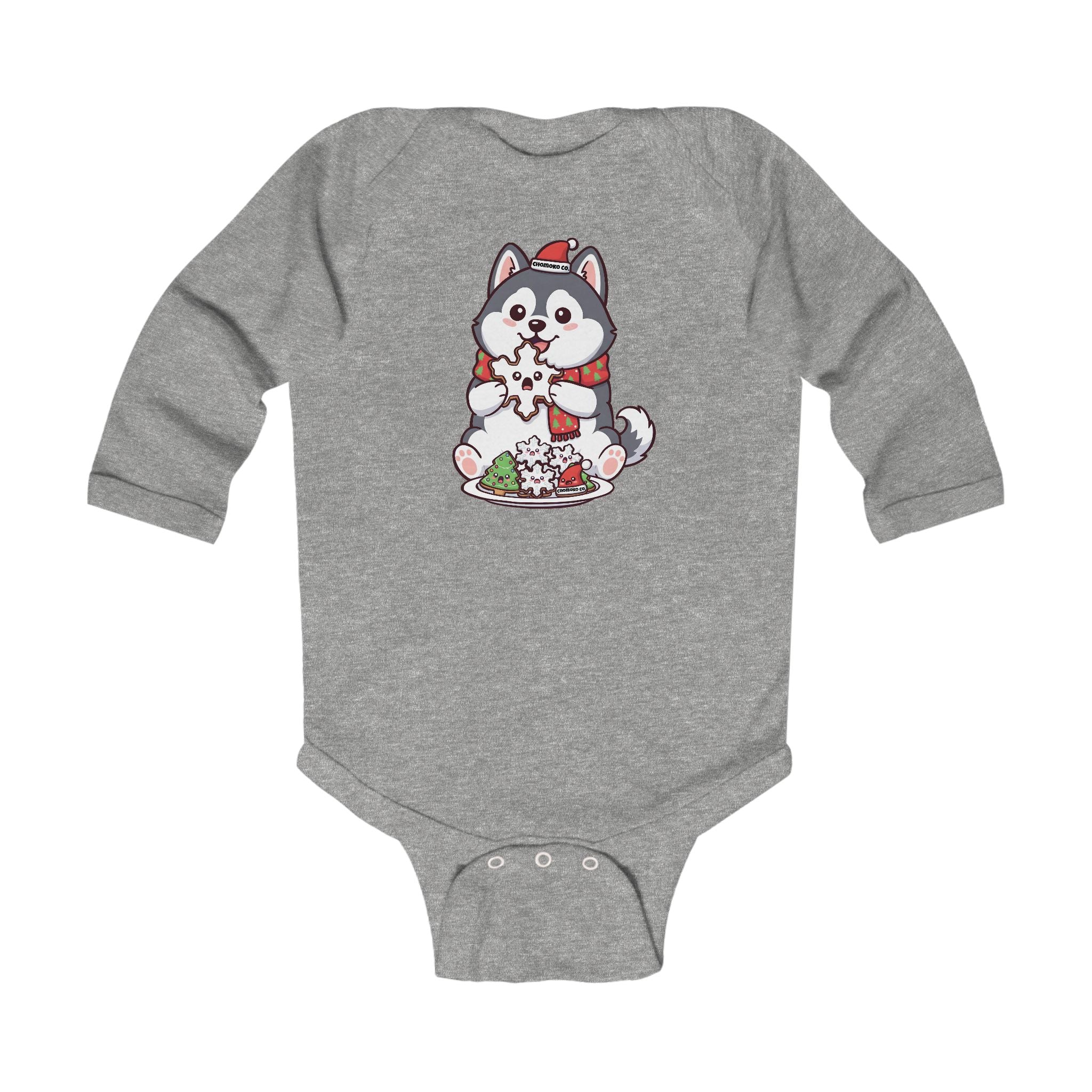 Koda with Christmas Sugar cookies Infant Long Sleeve Bodysuit