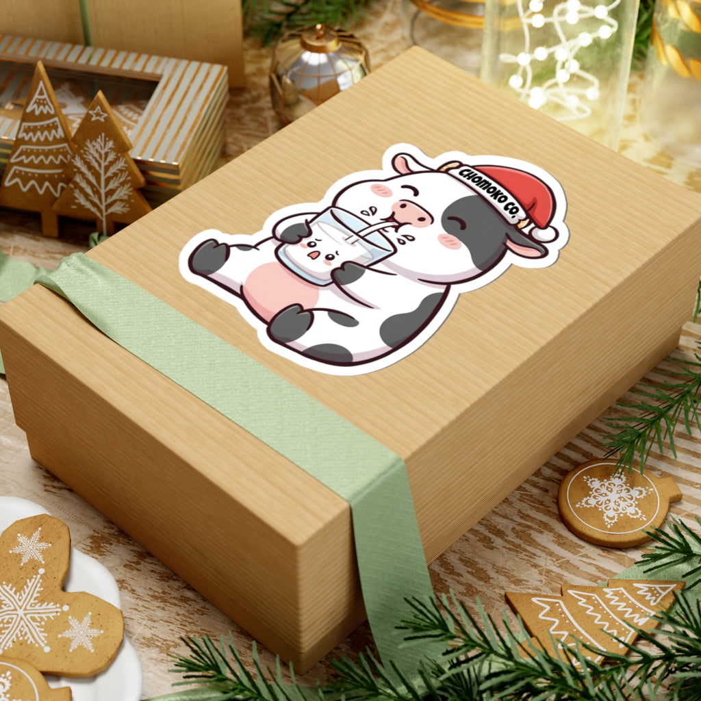 Kolby with Santa hat Kiss-Cut Sticker