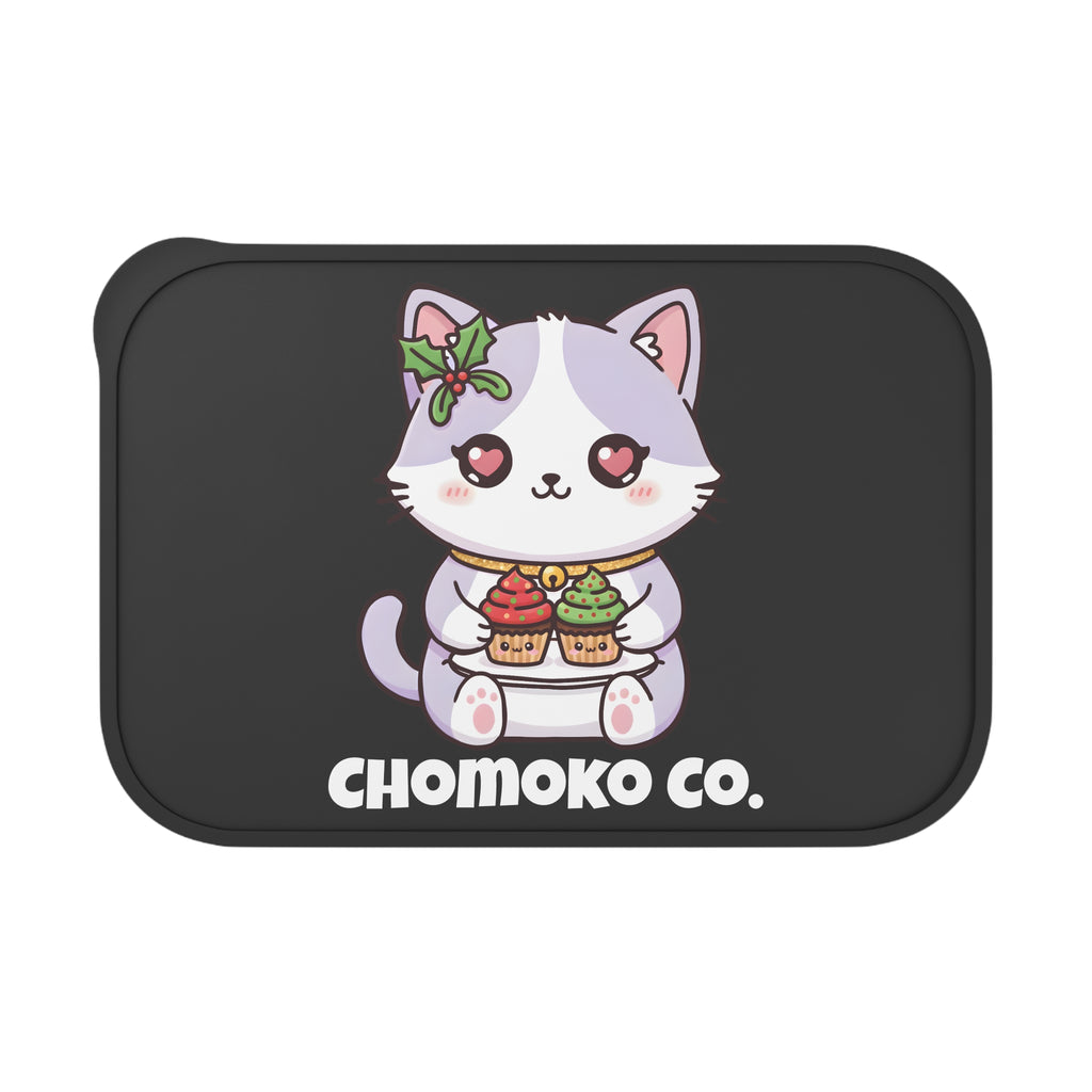 Nori with Christmas Cupcakes PLA Bento Box with Band and Utensils