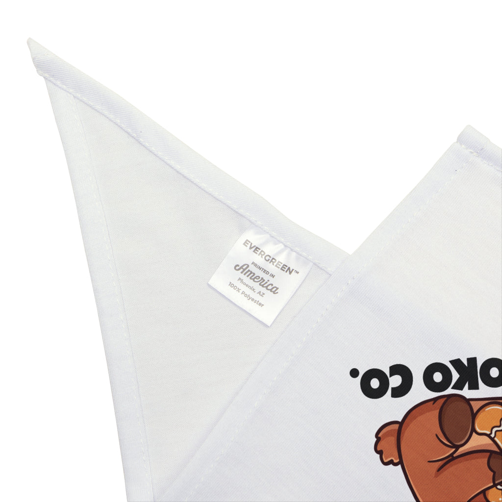 Haru eating a Gingerbread Man Pet Bandana