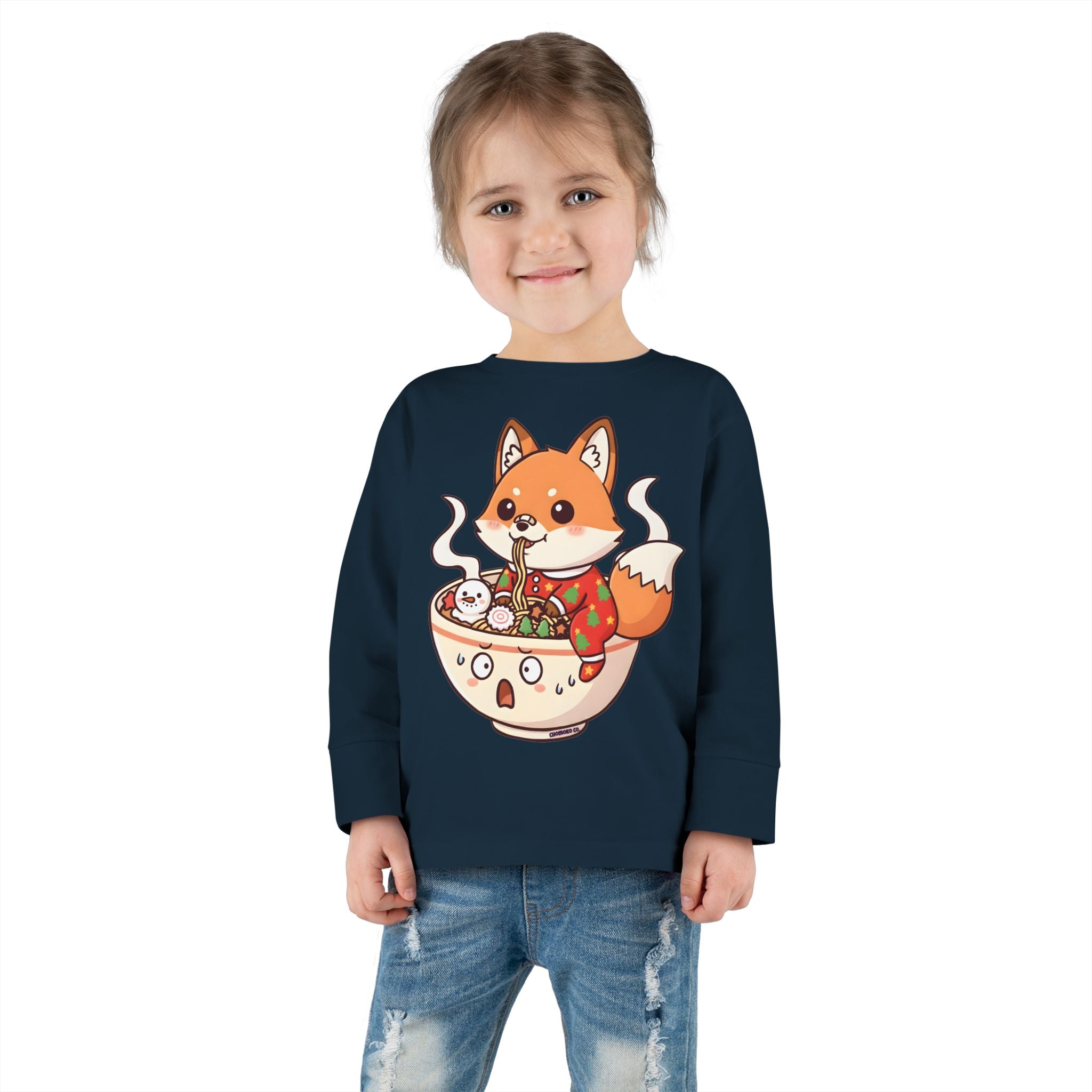 Sumi in Christmas pajamas Toddler Long Sleeve Tee